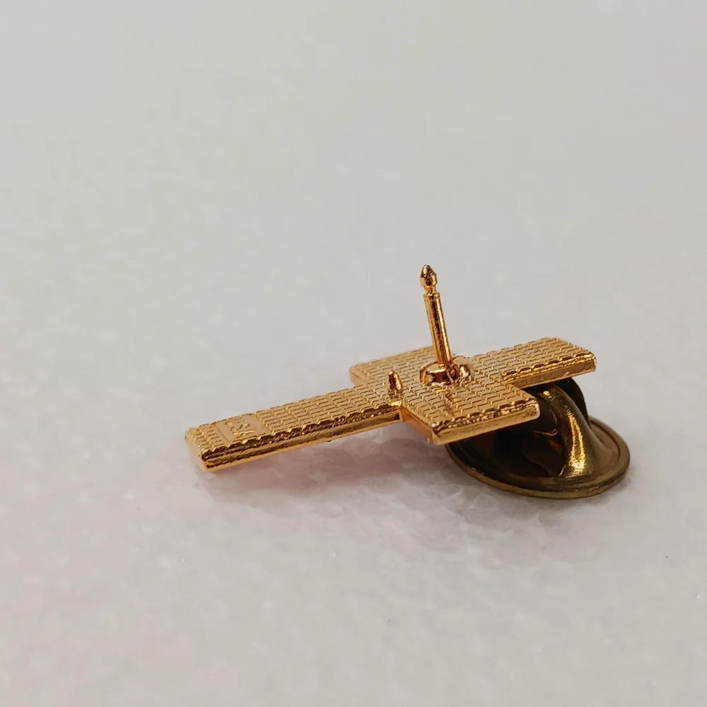Lapel Pin American Flag Cross Vintage